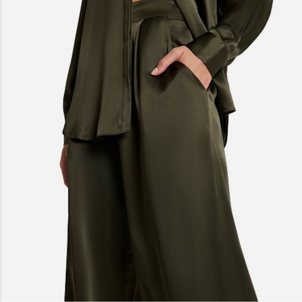 Sass & Bide Forever Now Pant - 100% Silk - Olive Green - Sz. 14 - NWT - Picture 4 of 15